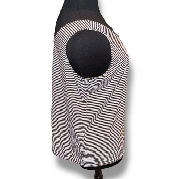 TALBOTS 180 Two-Way Tank Belleville Stripe - INDIGO BLUE/WHITE 2X - Picture 5 of 12